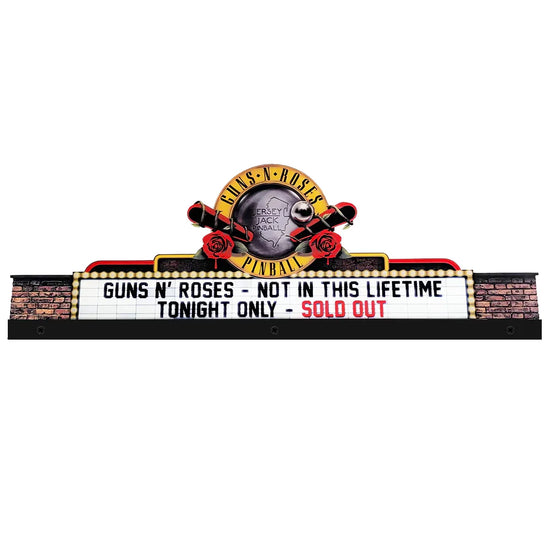 Guns N' Roses Pinball Acrylic LED Topper, for Stern Pinball Machine, Pinball Topper