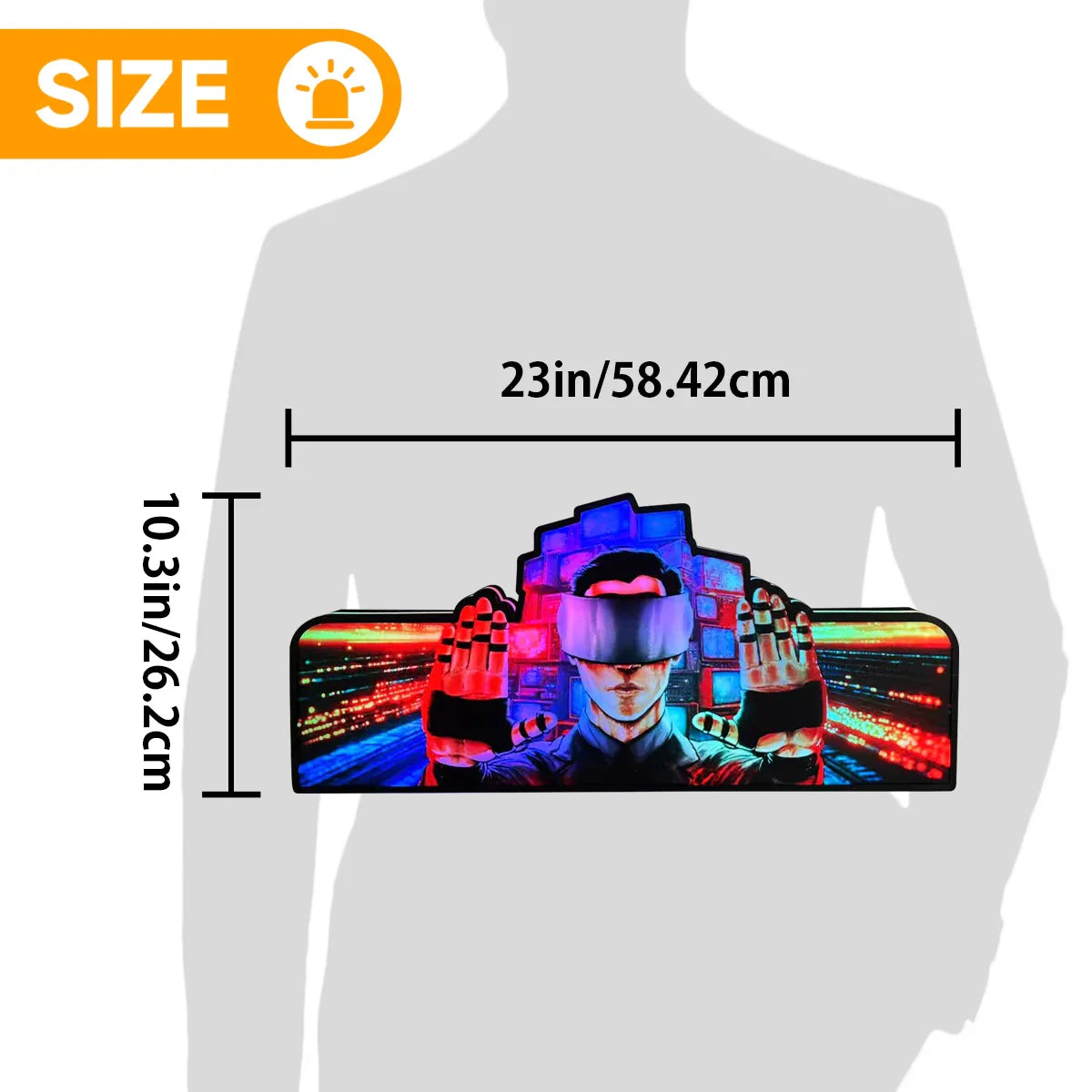 The Johnny Mnemonic Pinball Topper Led Lightbox, USB plug Dimmer, Pinball Arcade Decor, Perfect for Game Room or Pinball Machine