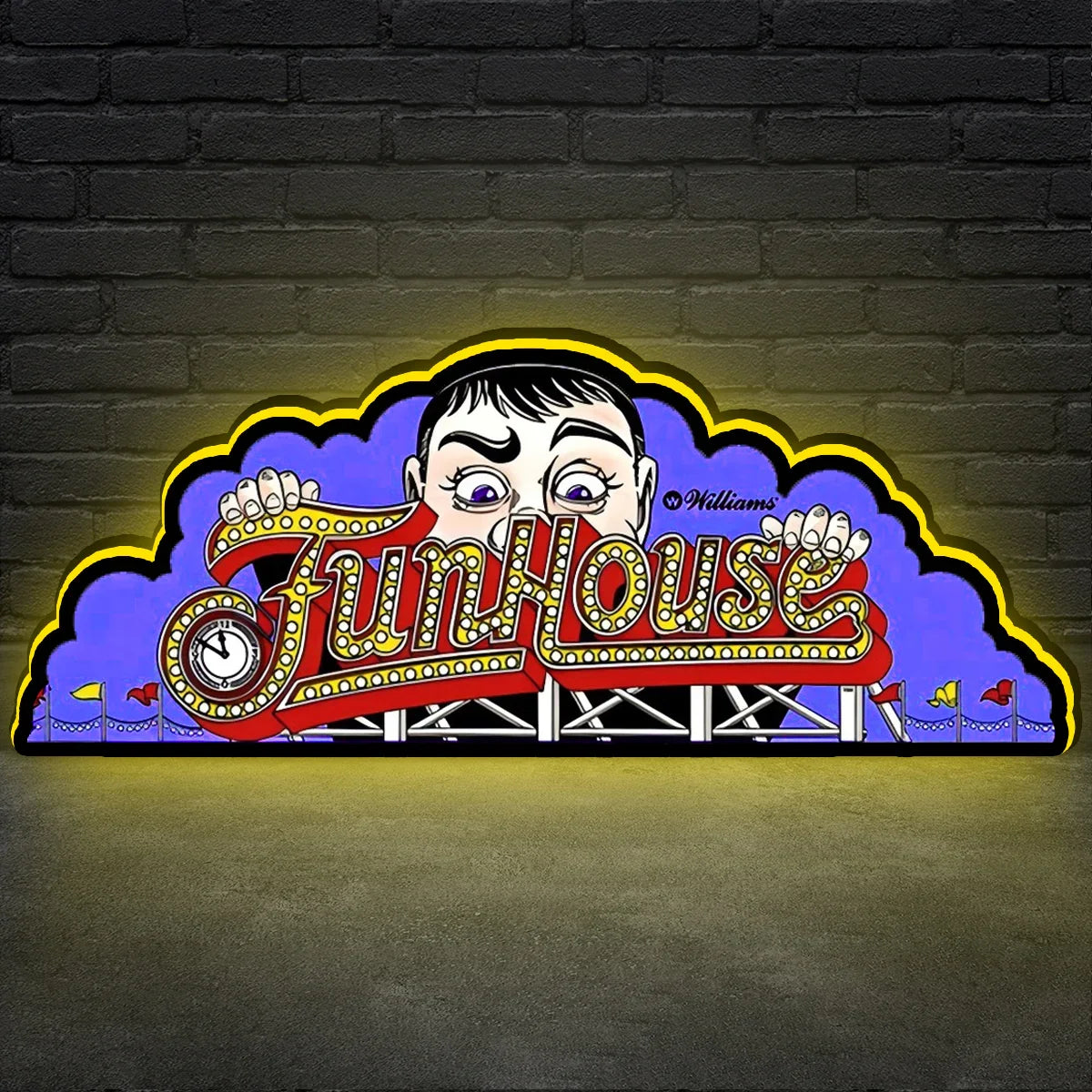Funhouse Logo Topper 3D Printed Lightbox, USB Powered & Full Dimmable