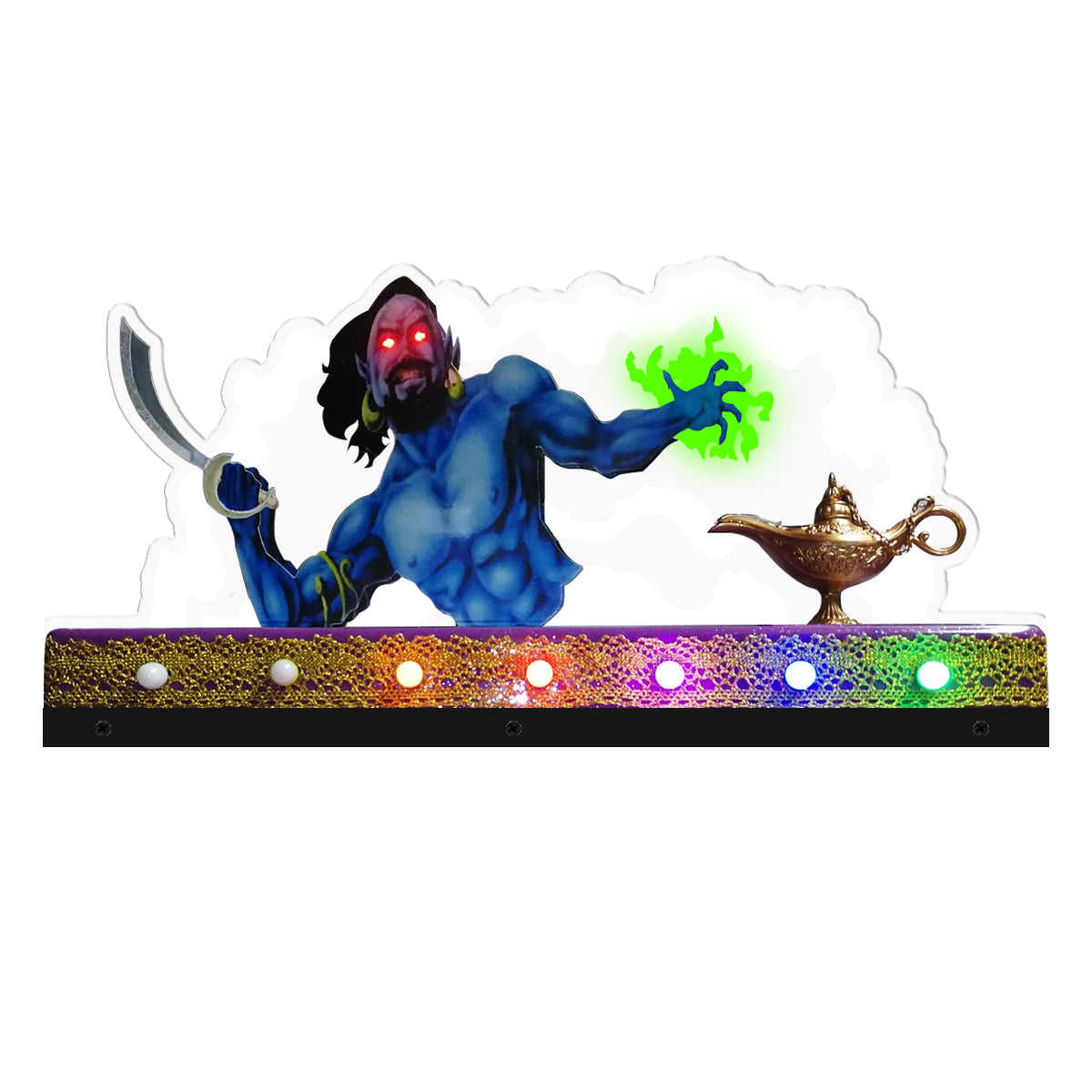 3D-Acryl-RGB-LED-Topper mit Motiven aus Tausendundeiner Nacht, ideal für Flipper-Spielzimmer und Männerhöhlen.