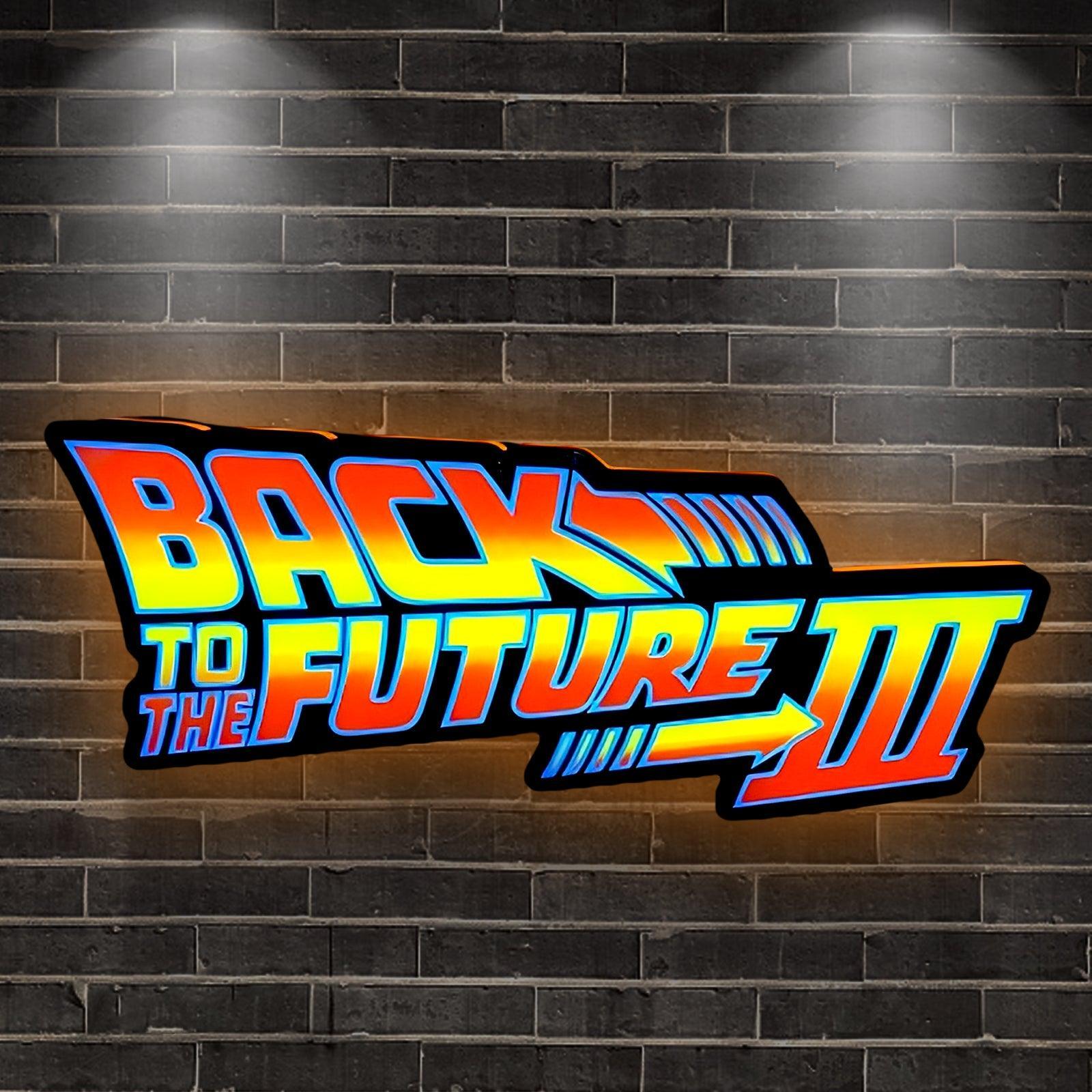 Back To The Future Logo LED Lightbox 3D Print Decortion Night