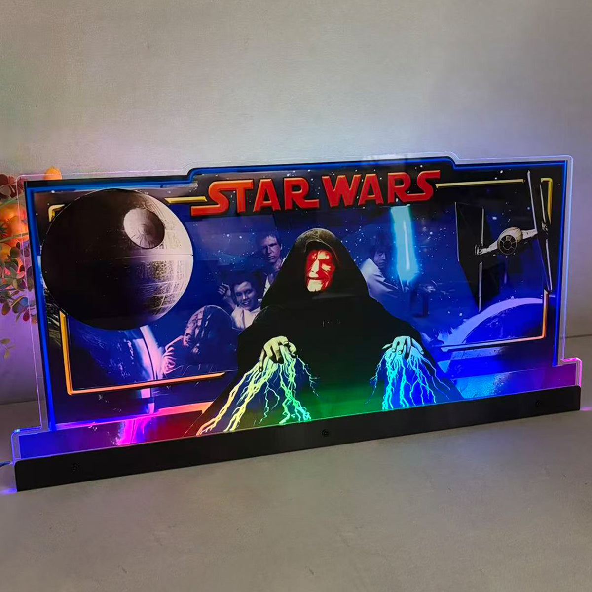 Décoration de flipper Star Wars Seigneur Sith 3D en acrylique LED pour flipper Stern
