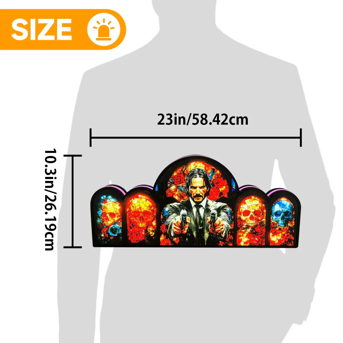 John Wick Pinball Topper, 3D Printed  LED Light Box Game Room Decor, For Stern Pinball Machine