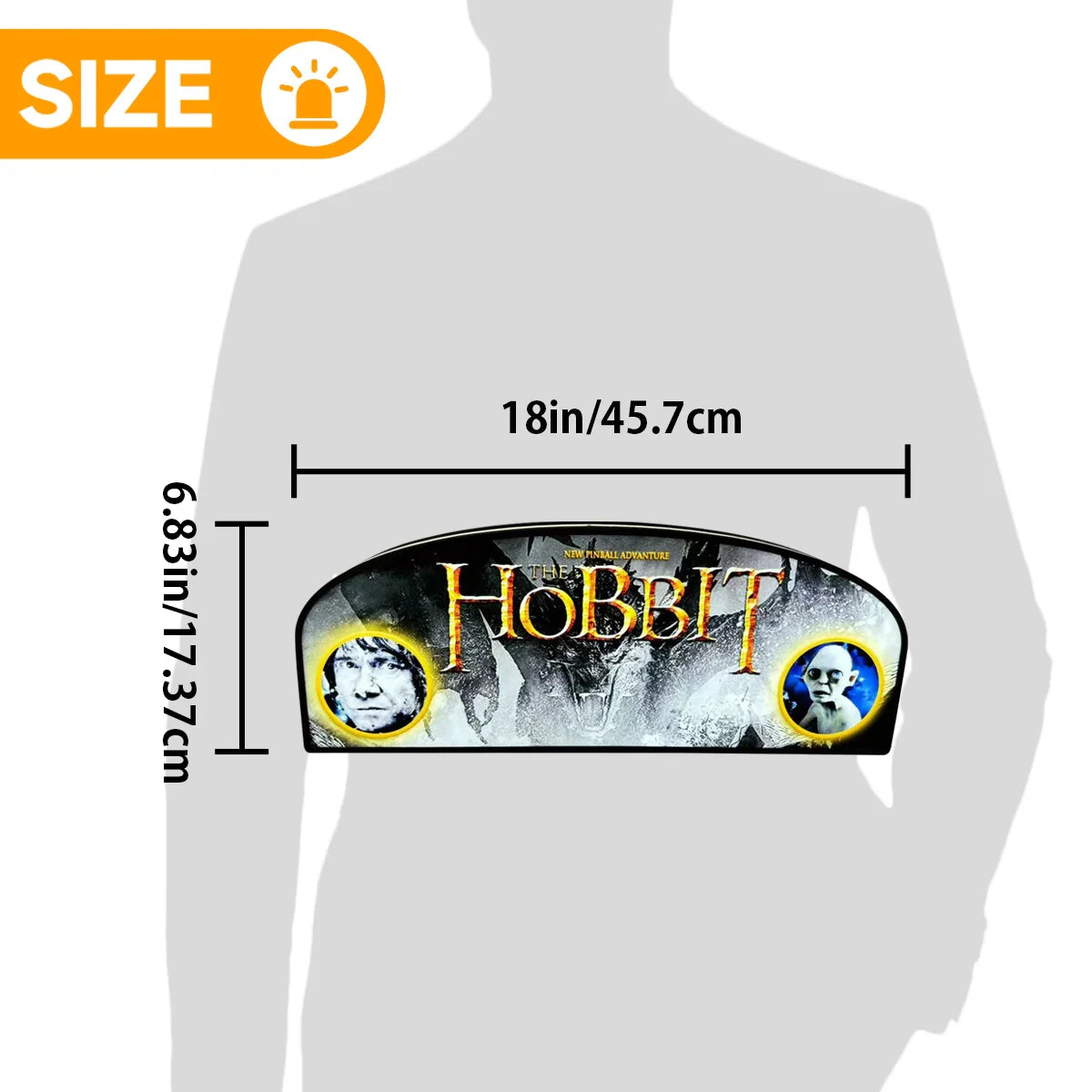 Le Hobbit Pinball Topper LED Lightbox pour le flipper Jersey Jack, caisson lumineux imprimé en 3D pour une expérience de jeu inoubliable 