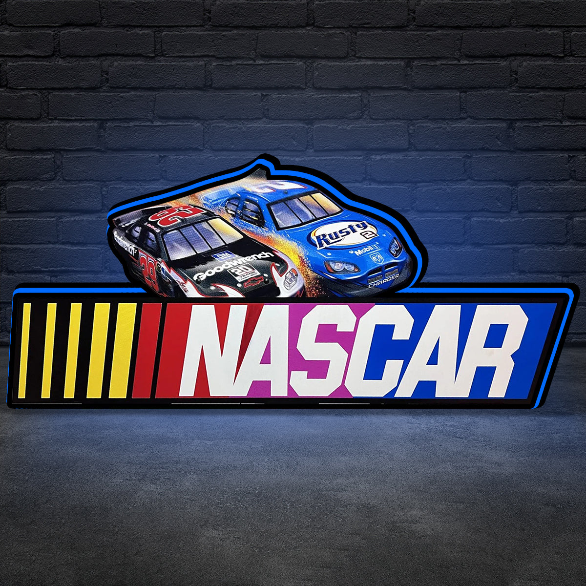 NASCAR Pinball Topper Lightbox Arcade Gaming Light box for Man's Cave