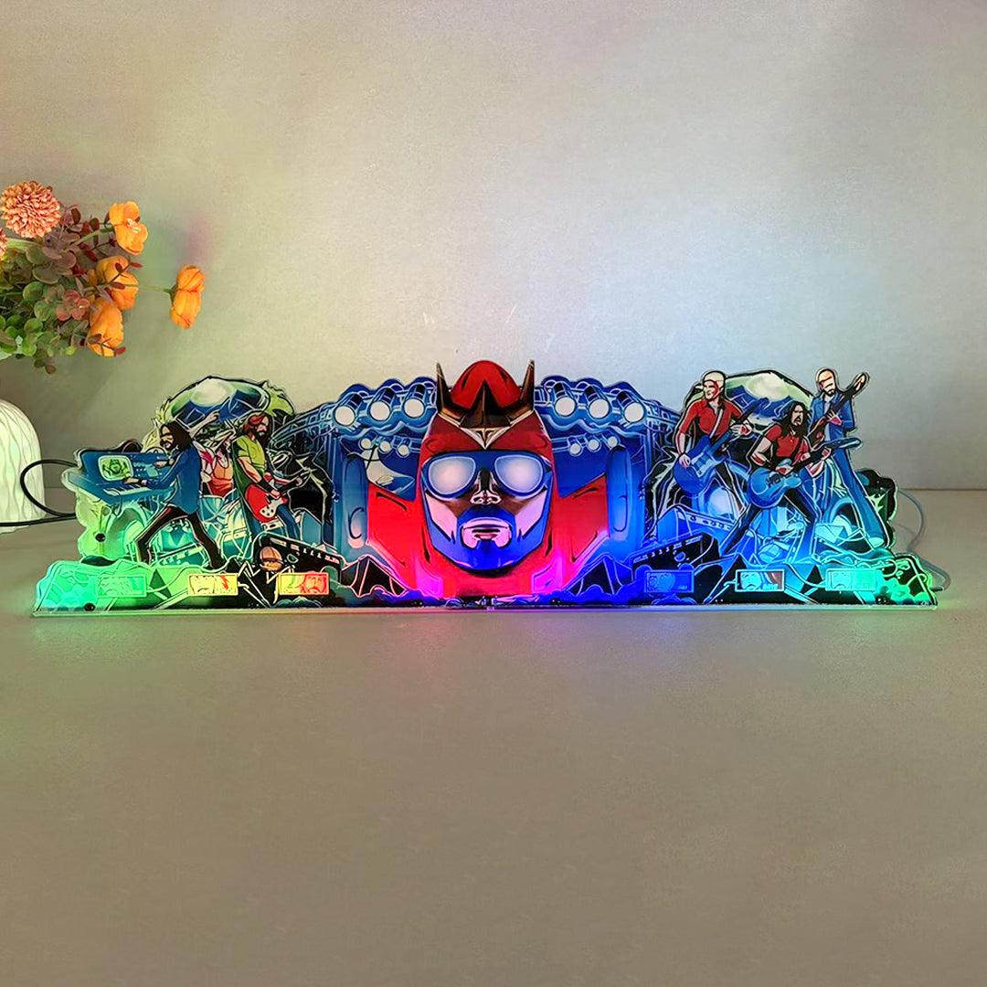 Foo Fighters FooBot Pinball Acrylic LED Topper, for Pinball Machine, Pinball Topper