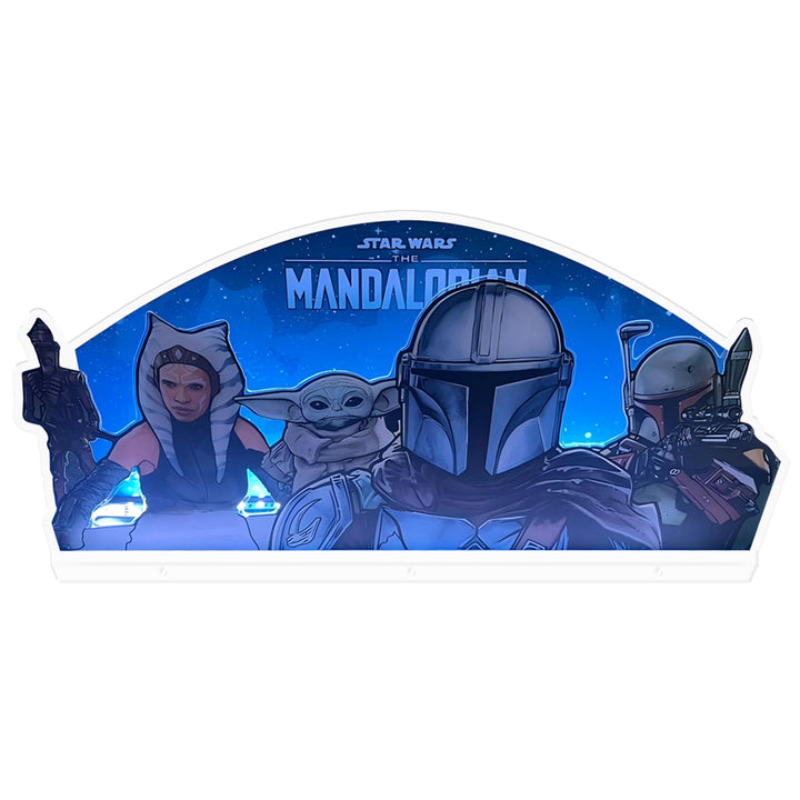 The Mandalorian 3D Acrylic LED RGB Topper, for Pinball Machine, Pinball Topper