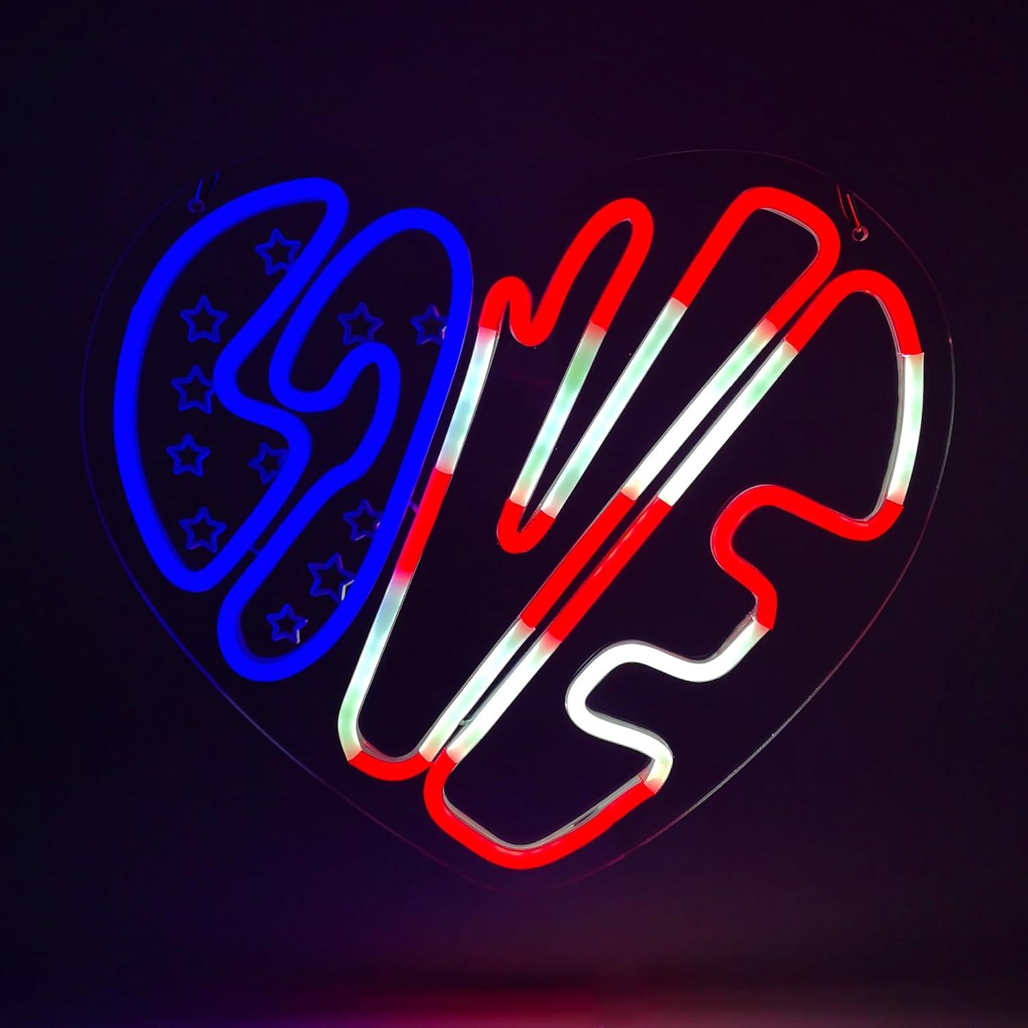Enseigne néon LED XOXO Saint-Valentin en forme de cœur, alimentée par USB, pour décoration murale 