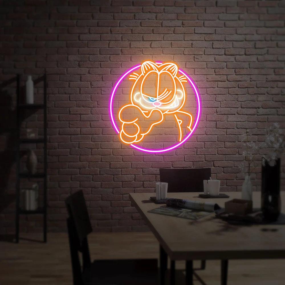Garfield Cat Anime Neon Sign LED Night Lights Wall Decor Room Cat Love –  FYLZGO, image size:1000x1000