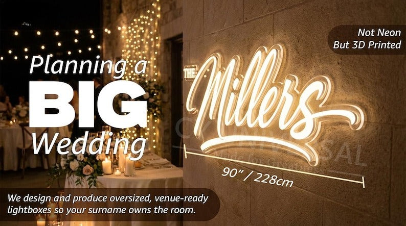 Custom Wedding Emblem | Printable Welcome Sign Design | 3D Printed Lightbox-Ready Artwork