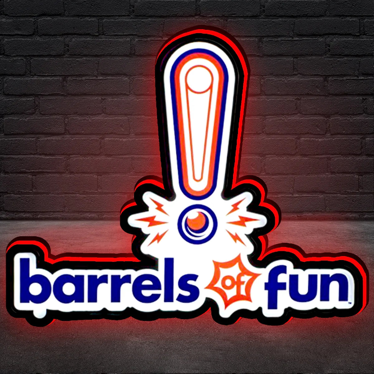 Barrles Fun Logo Led lightbox for Pinball Machine, 3D Printed Lightbox USB Powered & Full Dimmable