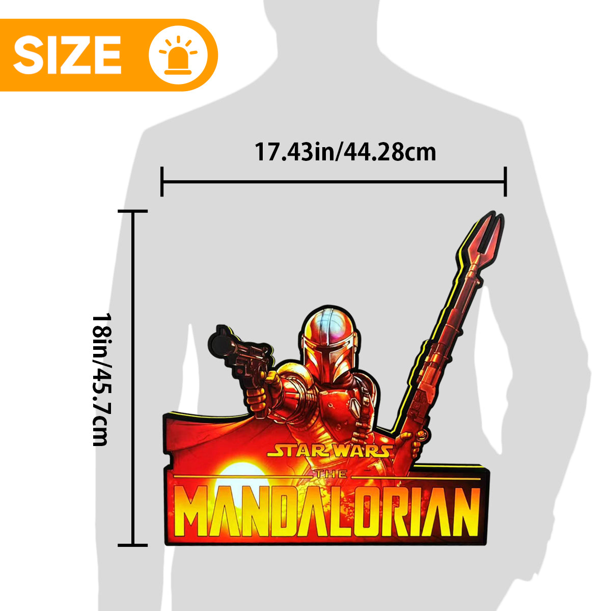 The Mandalorian Pinball Topper LED Lightbox, Pinball Arcade Decor, for The Stern Pinball Machine Fans
