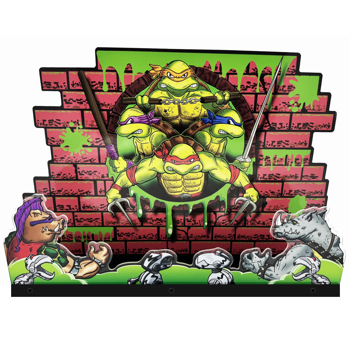TMNT Arcade Topper 3D Acrylic LED Topper, For Arcade Game Art Repro Ga ...
