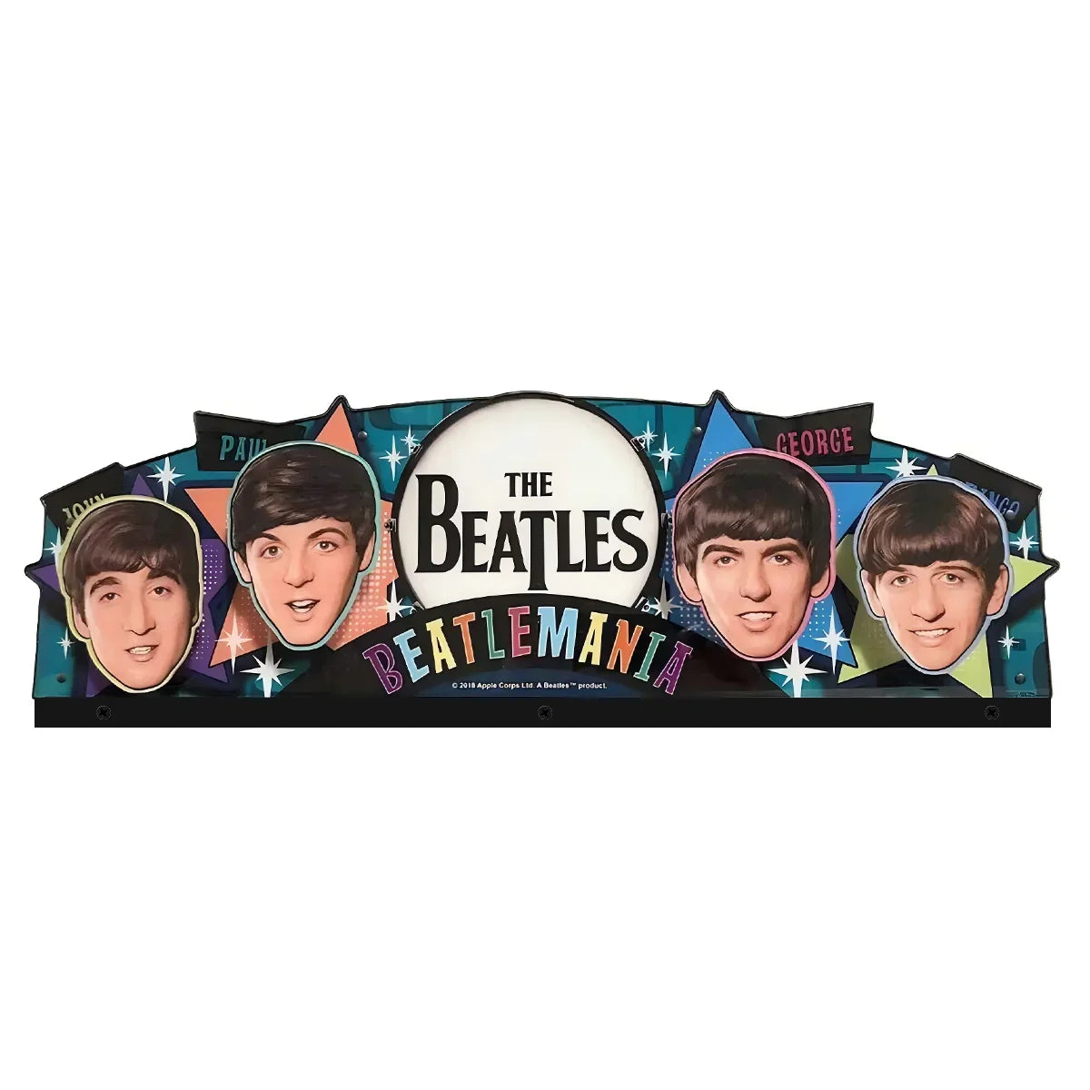 Beatles Diamond Edition Flipper-Aufsatz, passend für Stern Flipperautomaten, perfekt für Spielzimmer, 3D-Acryl-LED-Aufsatz, Flipper-Aufsatz