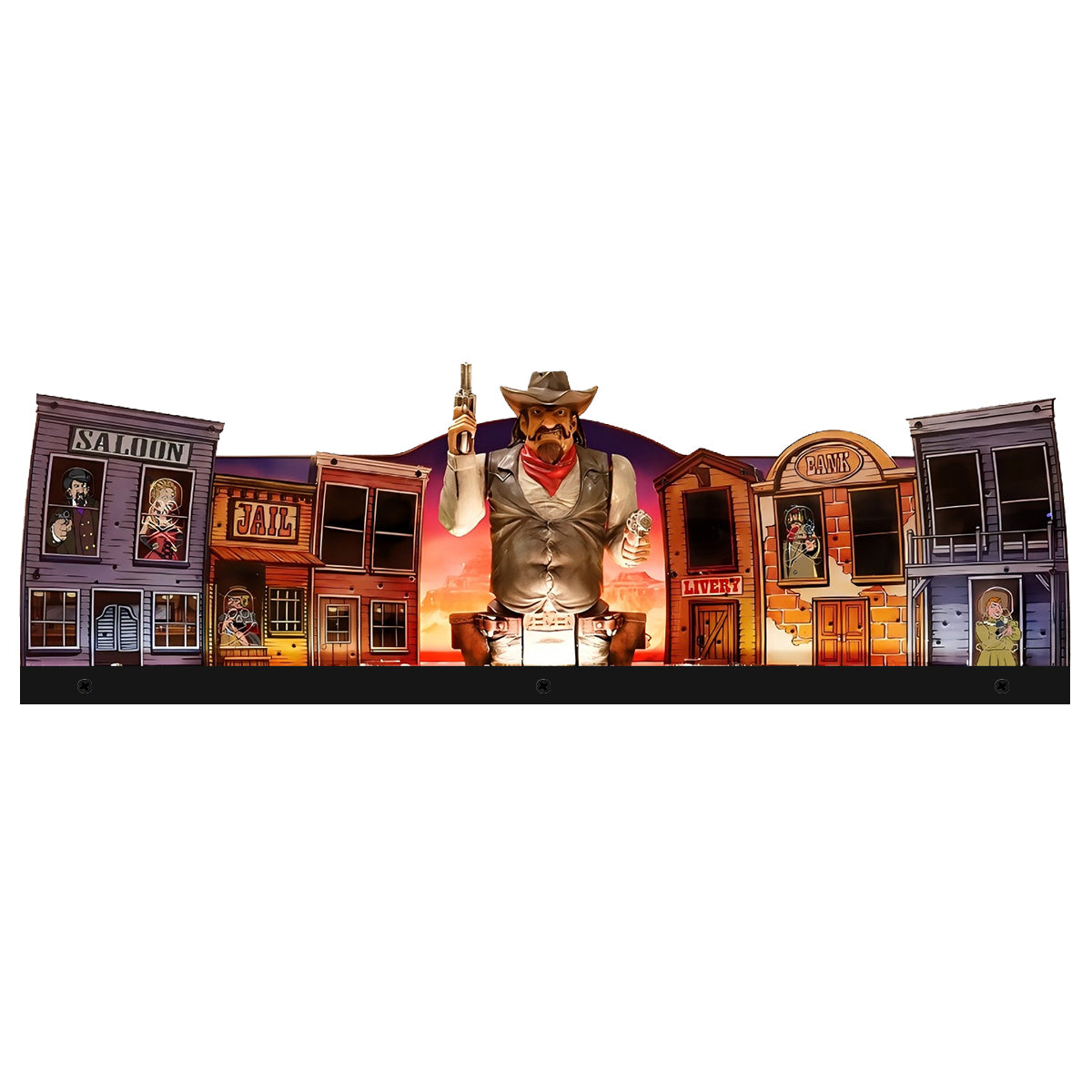 Cactus Canyon Flipper-Aufsatz, 3D-Acryl-LED-Aufsatz, für Chicago Gaming Flipperautomaten, Flipper-Aufsatz