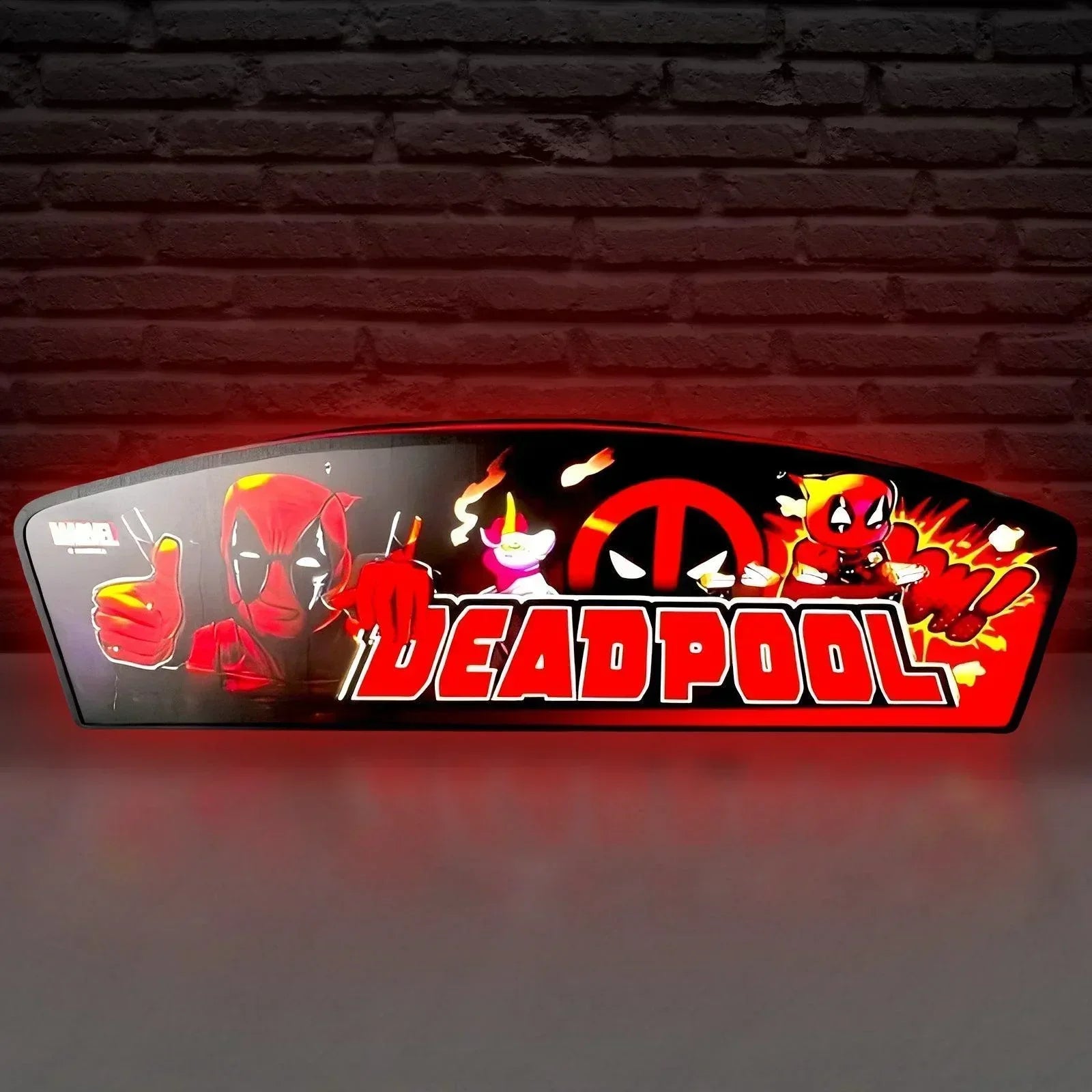 New Arrival Deadpool Pinball LED Lightbox, Deadpool Pinball Topper, Di ...