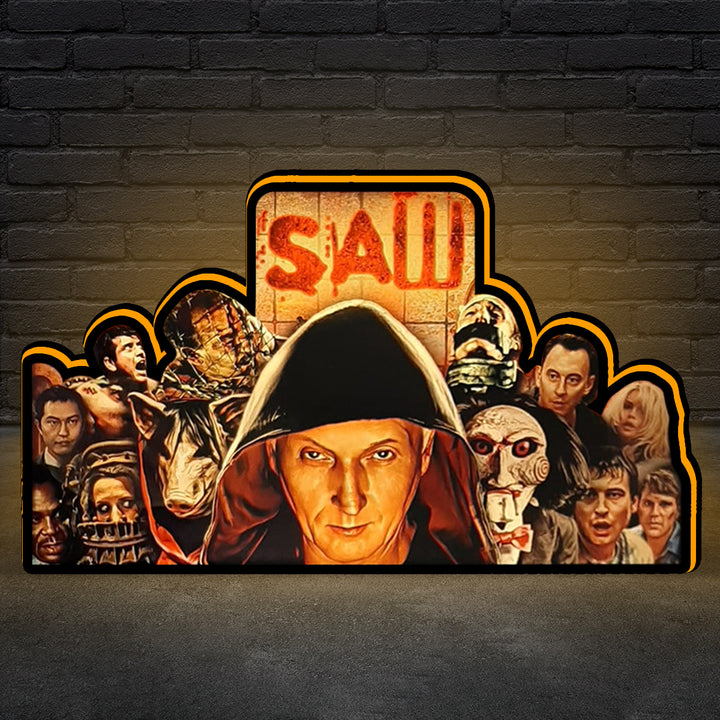 Saw Pinball Topper 3D LED Light Box, for Pinball Arcade Game fans,  Pinball Arcade Decor