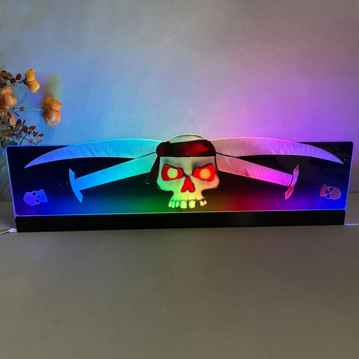 Pirates of the Caribbean Topper 3D Acrylic LED Topper, For  Pinball Mahine, Pinball Topper