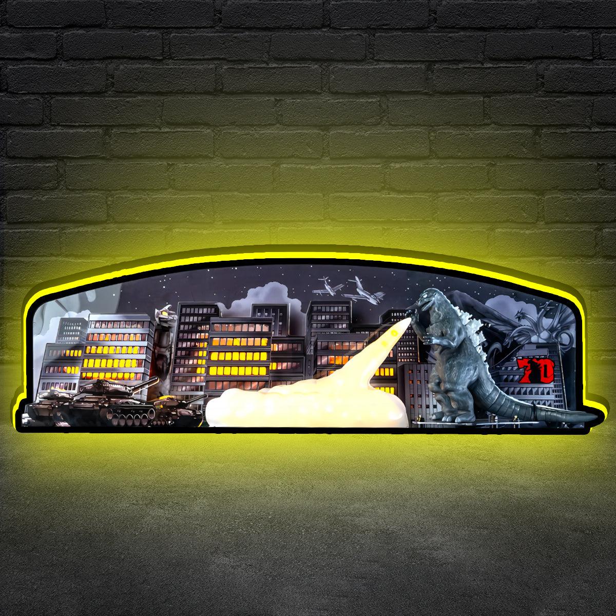 Godzilla 70th Anniversary Pinball Topper LED Lightbox – FYLZGO Signs
