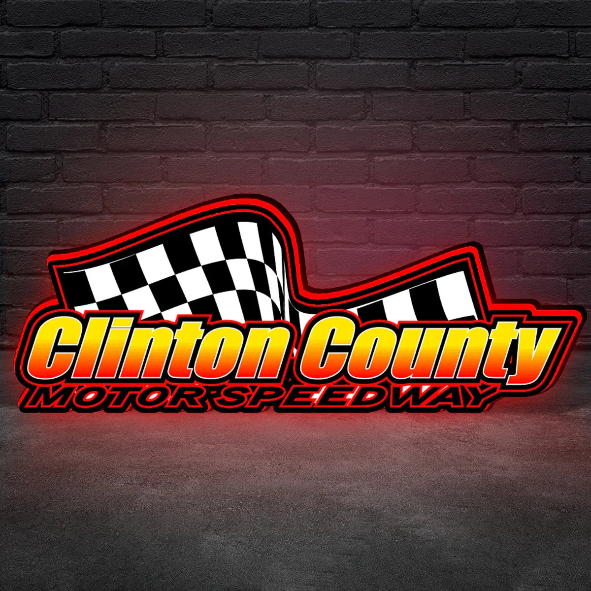 Clinton County Motor Speedway Logo Led lightbox for Bally Pinball Machine, 3D Printed Lightbox USB Powered & Full Dimmable