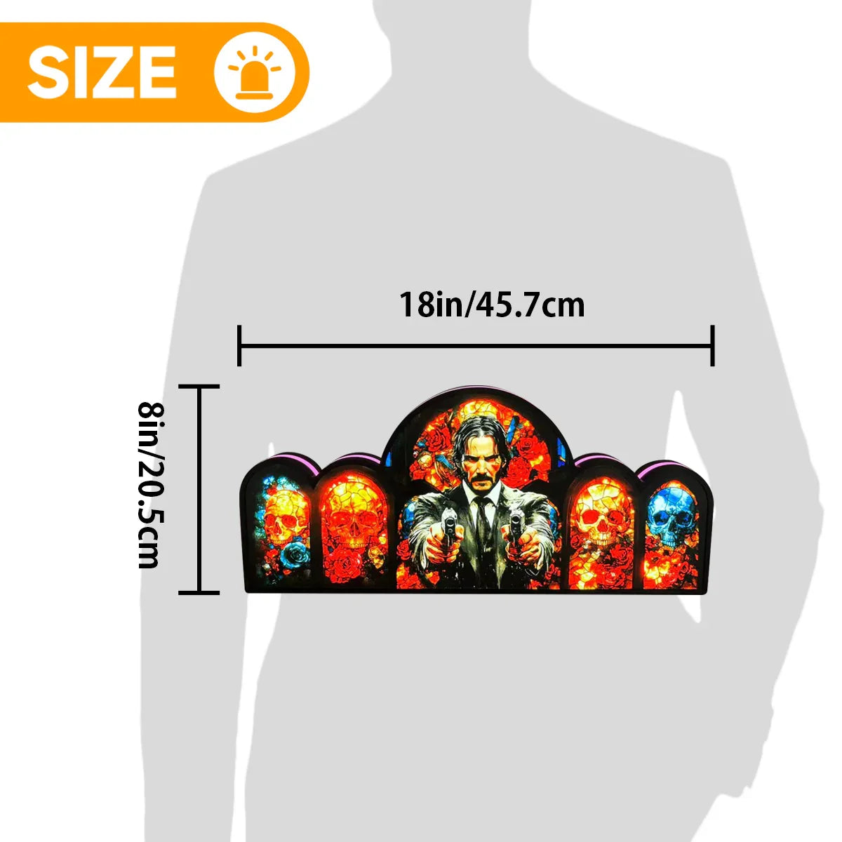 John Wick Pinball Topper, 3D Printed  LED Light Box Game Room Decor, For Stern Pinball Machine