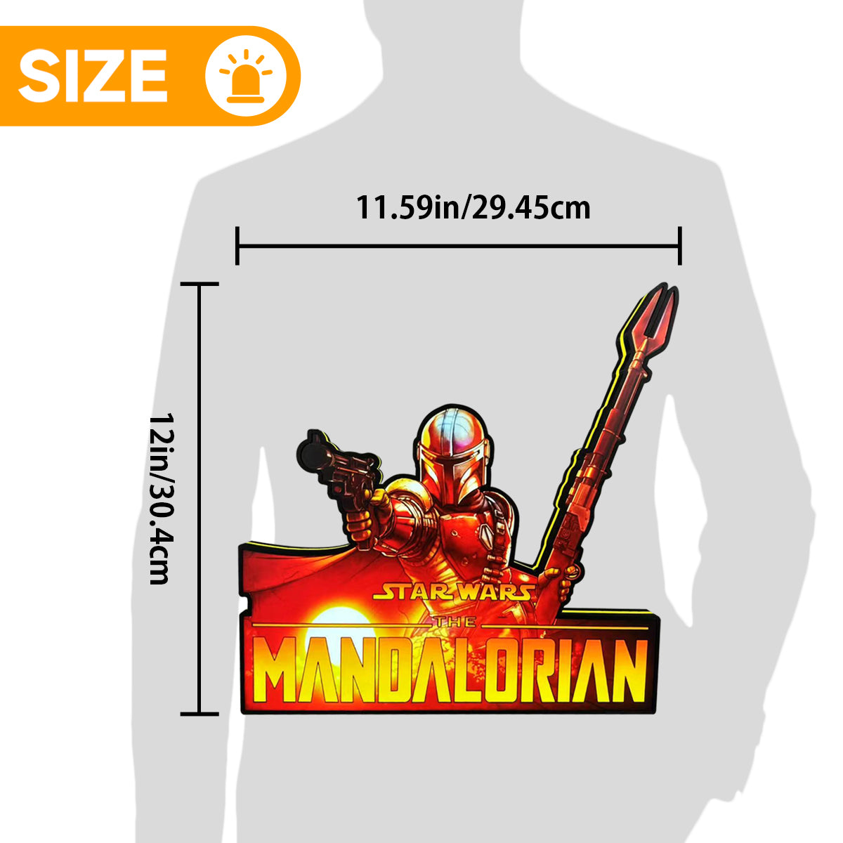 The Mandalorian Pinball Topper LED Lightbox, Pinball Arcade Decor, for The Stern Pinball Machine Fans