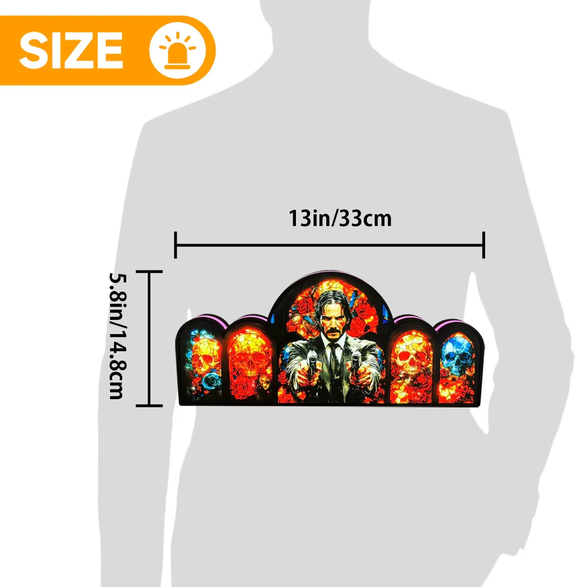 John Wick Pinball Topper, 3D Printed  LED Light Box Game Room Decor, For Stern Pinball Machine