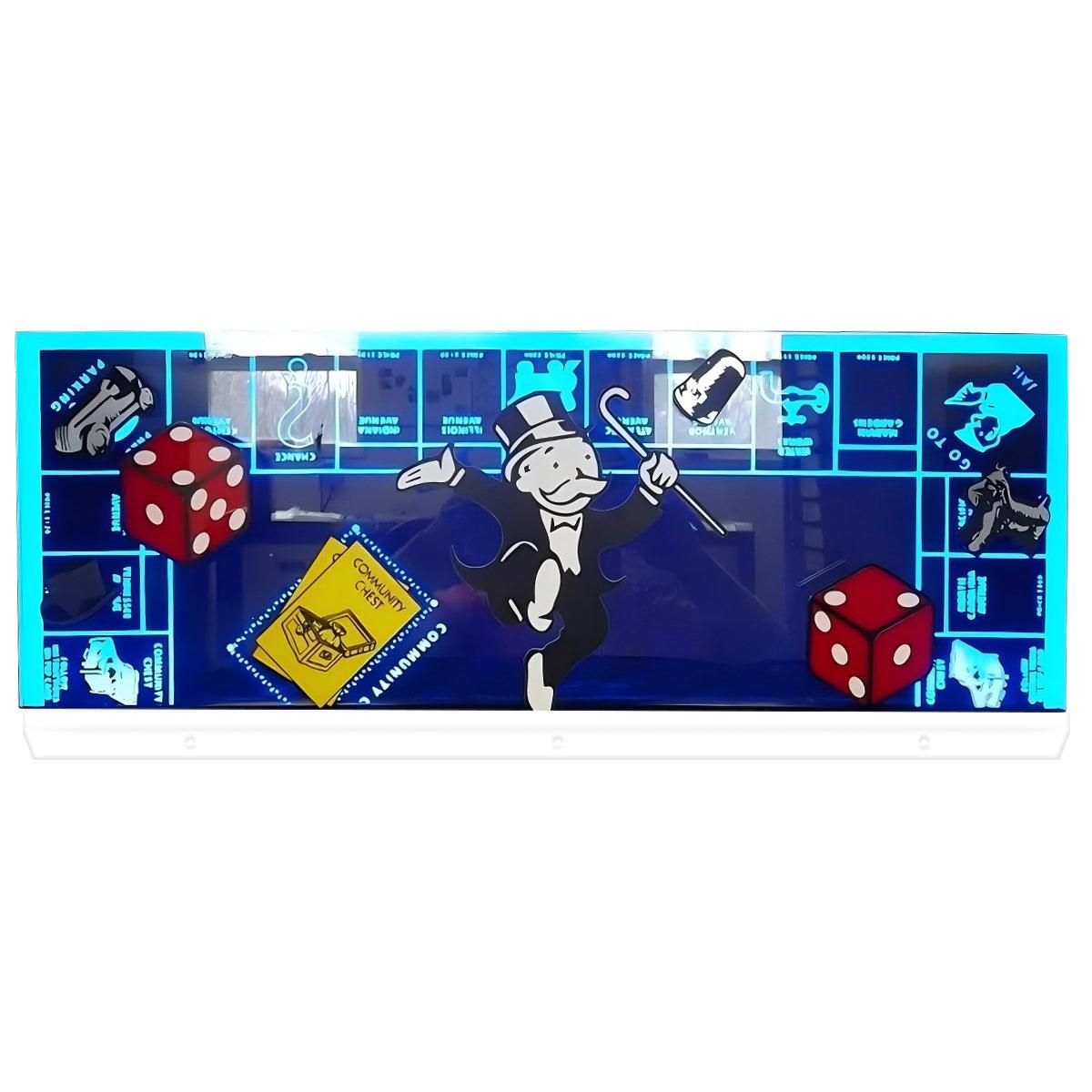 Monopoly Topper Pinball Machine 3D Acrylic LED Topper, for Pinball Machine, Pinball Topper