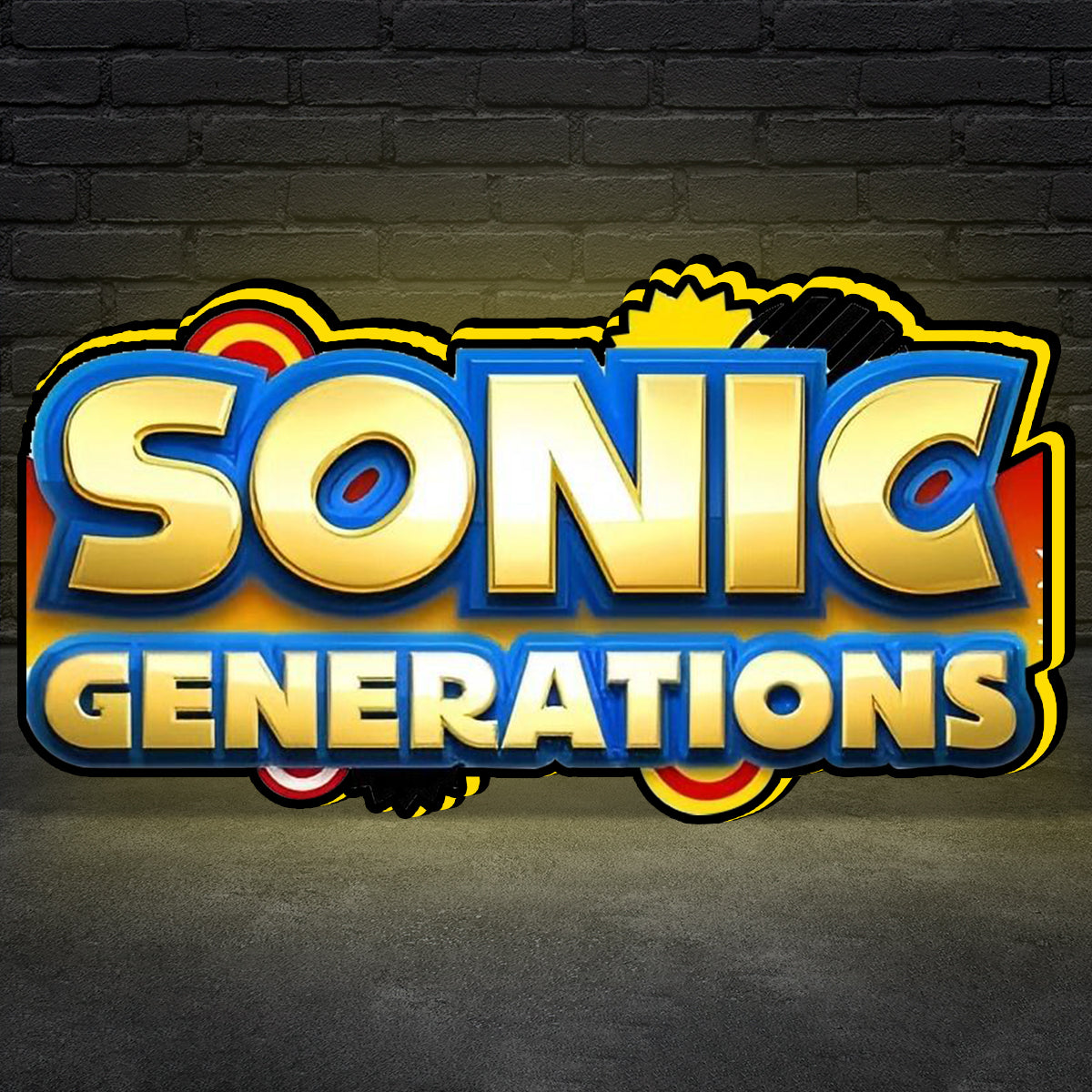 Sonic The Hedgehog Genesis 30th Anniversary 4" 3D Printed LED Lightbox Game Lightbox