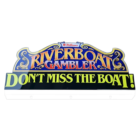 Riverboat Gambler Topper 3D Acrylic LED Topper, For Arcade Art Repro Pinball Mahine, Pinball Topper