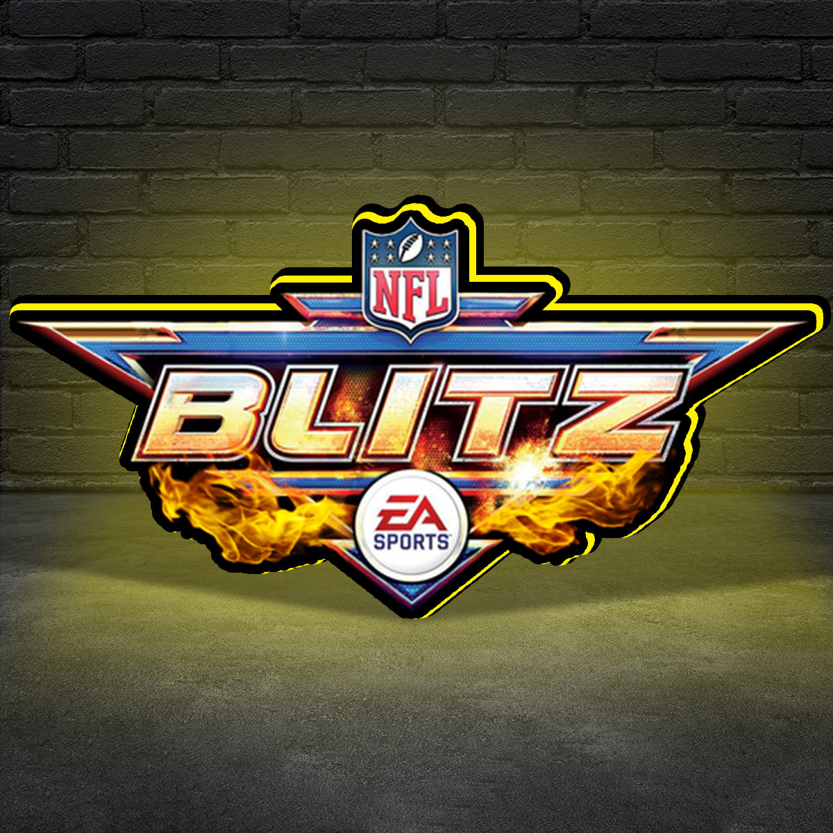 NFL Blitz 2012 Video Game EA Sports 3D Printed LED Lightbox for Gaming Room Decor, Classic Arcade Gaming Lightbox