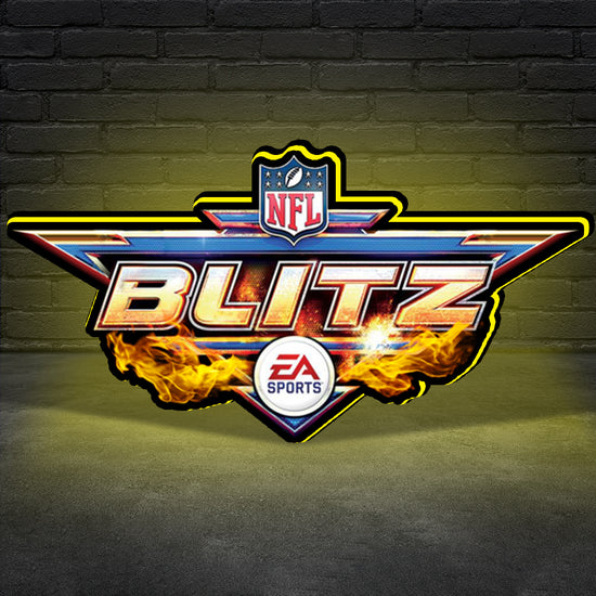 NFL Blitz 2012 Video Game EA Sports 3D Printed LED Lightbox for Gaming Room Decor, Classic Arcade Gaming Lightbox