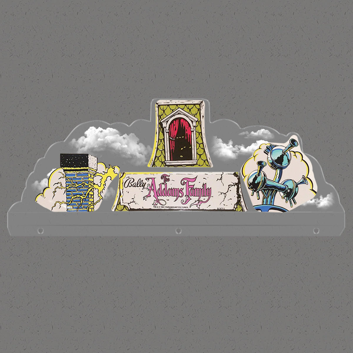 Adams Family Cloud Topper 3D Acrylic LED Topper, for Bally Pinball Machine, Pinball Topper