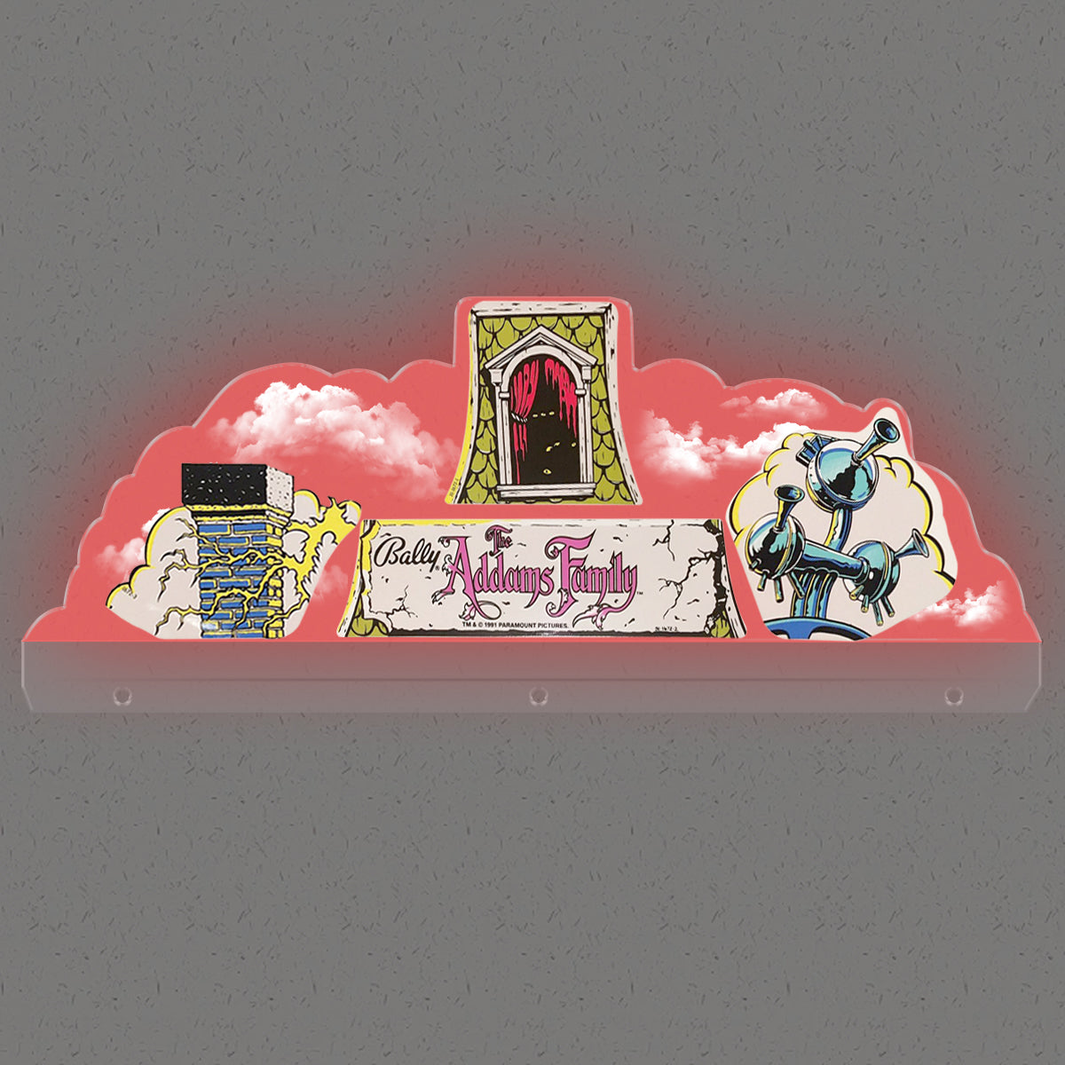 Adams Family Cloud Topper 3D Acrylic LED Topper, for Bally Pinball Machine, Pinball Topper