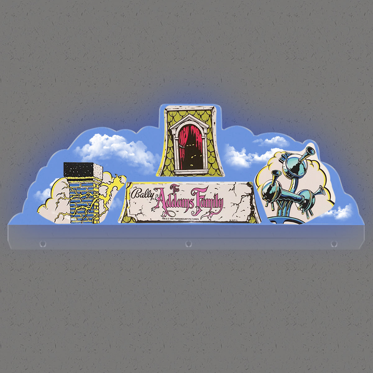 Adams Family Cloud Topper 3D Acrylic LED Topper, for Bally Pinball Machine, Pinball Topper