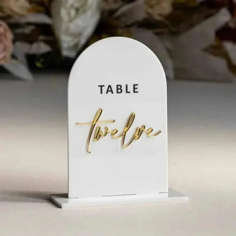 Acrylic Menu Holder Tabletop Number Holder Digital Seat Card Wedding T ...