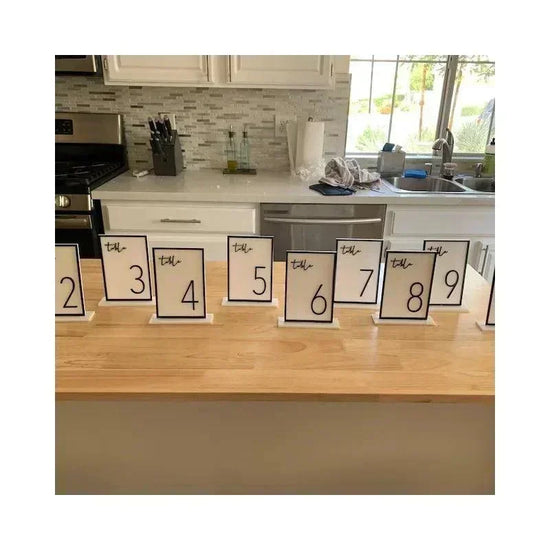 Chown Numbers Table Acrylic Wedding Reception Table Numbers With Stands Birthday Decor Ann ...