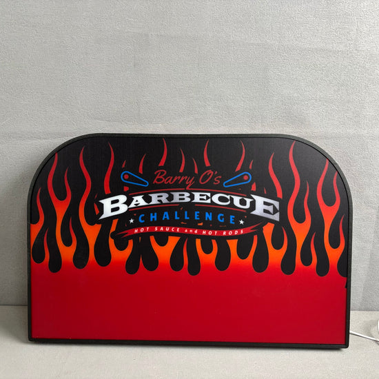 Barry O’s BBQ Challenge Pinball Logo Led lightbox for American Pinball Machine, 3D Printed Lightbox USB Powered & Full Dimmable