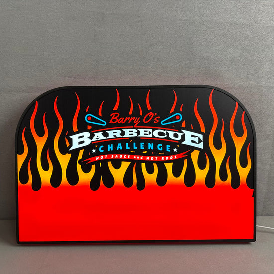 Barry O’s BBQ Challenge Pinball Logo Led lightbox for American Pinball Machine, 3D Printed Lightbox USB Powered & Full Dimmable