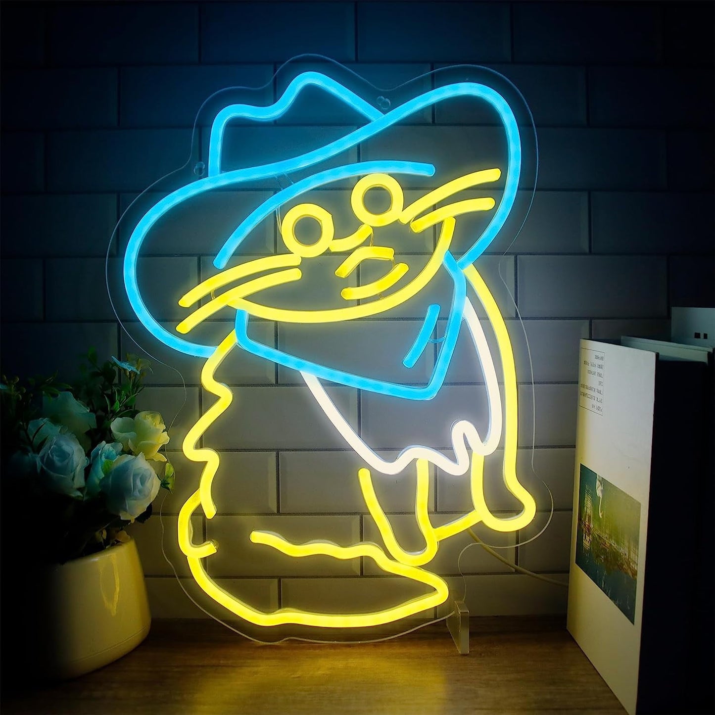 Skeleton Ghost Neon Sign Light 11.8"x11.8" LED Neon Light with On/Off Switch Gaming Neon Sign for Game Room Man Cave Birthday Halloween Decor Christmas Gift