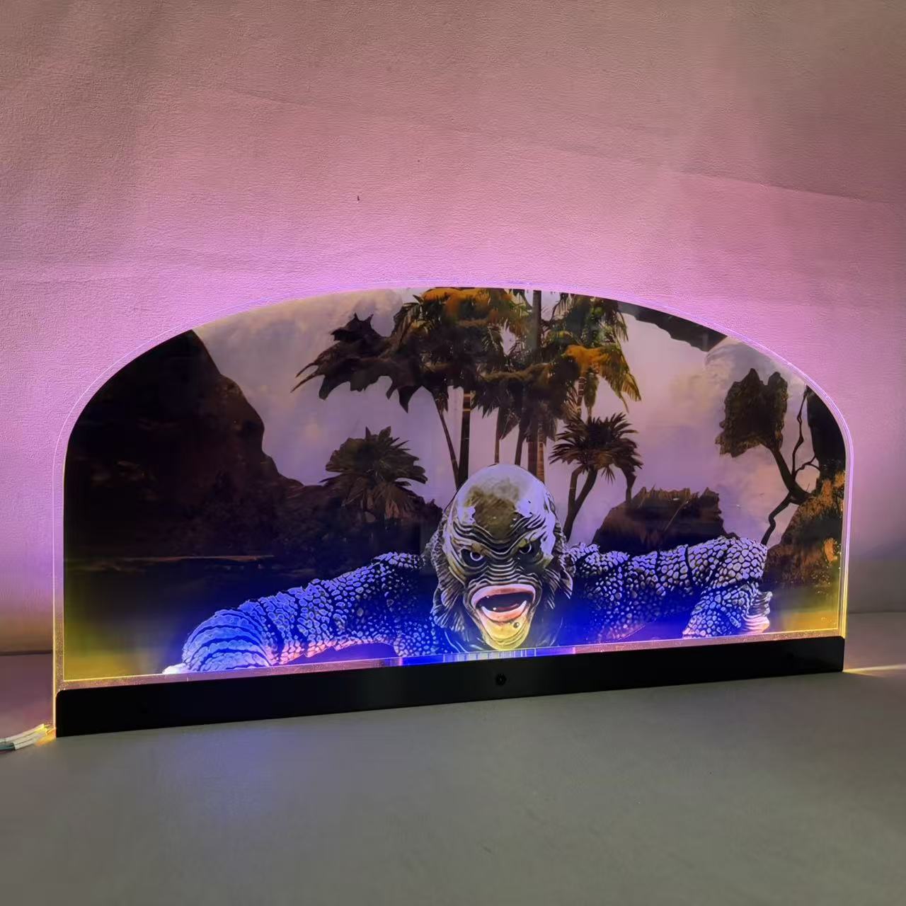 Creature from the black lagoon Topper 3D Acrylic LED Topper, For Bally Pinball Mahine, Pinball Topper