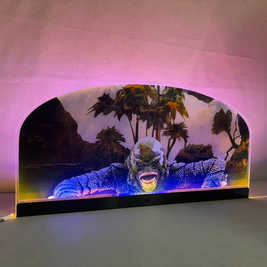 Creature from the black lagoon Topper 3D Acrylic LED Topper, For Bally Pinball Mahine, Pinball Topper