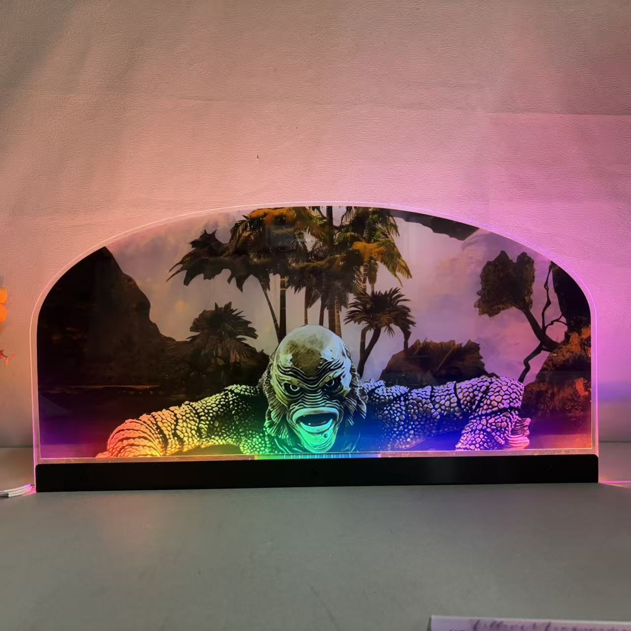 Creature from the black lagoon Topper 3D Acrylic LED Topper, For Bally Pinball Mahine, Pinball Topper