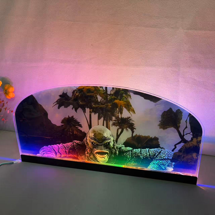 Creature from the black lagoon Topper 3D Acrylic LED Topper, For Bally Pinball Mahine, Pinball Topper