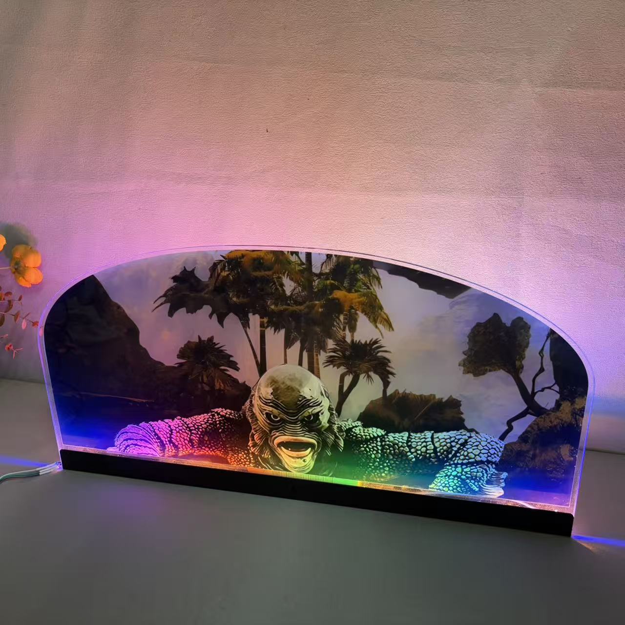 Creature from the black lagoon Topper 3D Acrylic LED Topper, For Bally Pinball Mahine, Pinball Topper