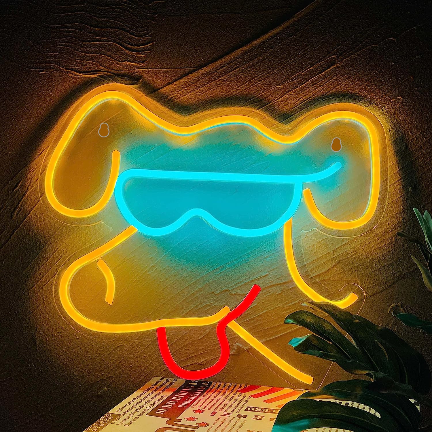 Skeleton Ghost Neon Sign Light 11.8"x11.8" LED Neon Light with On/Off Switch Gaming Neon Sign for Game Room Man Cave Birthday Halloween Decor Christmas Gift