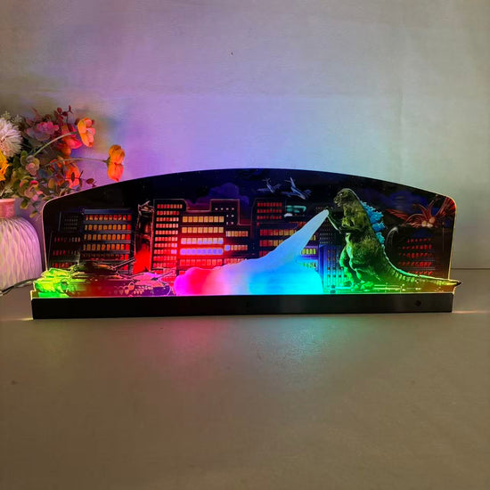 Godzilla Topper Pinball Acrylic LED Topper, for Stern Pinball Machine, Pinball Topper