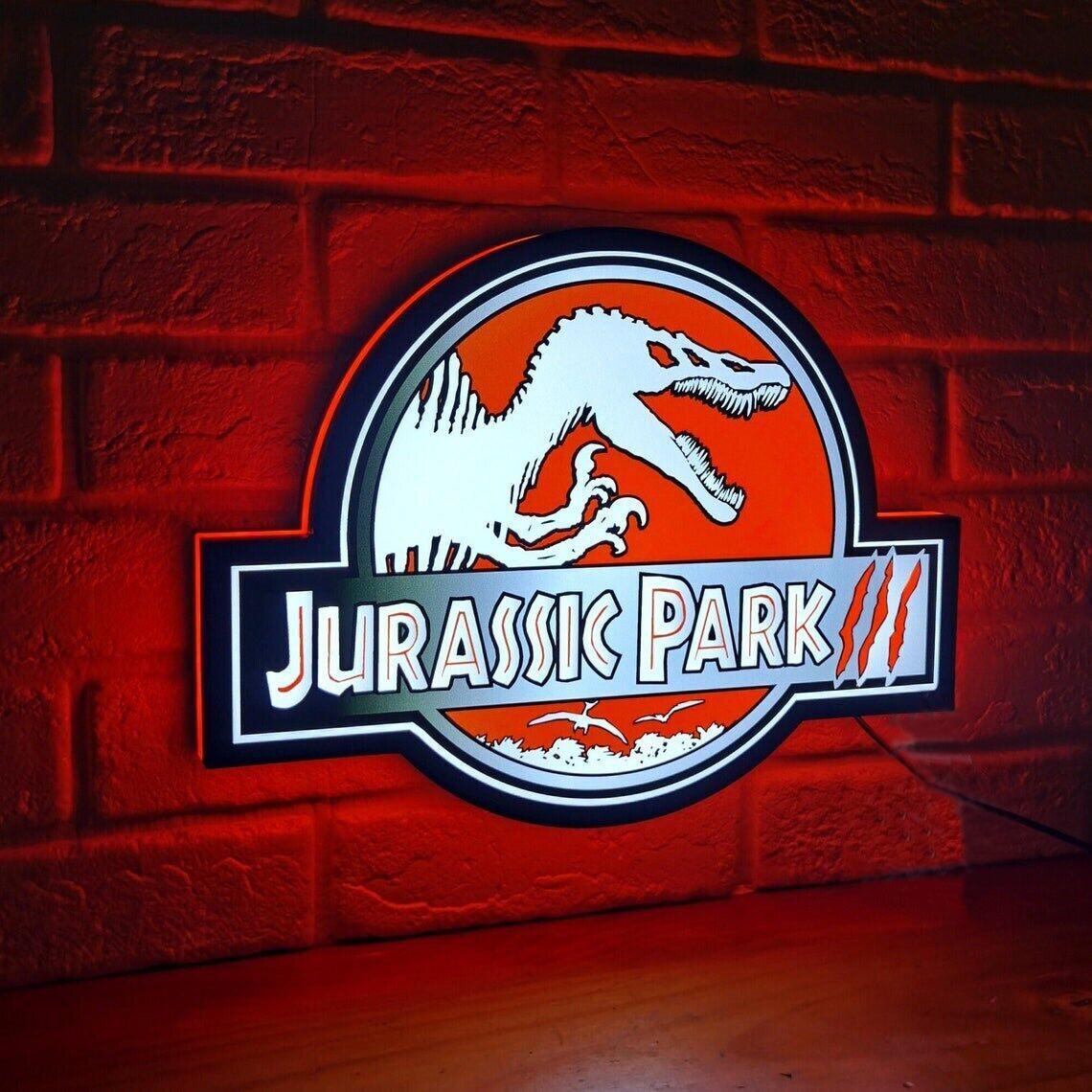 Jurassic Park 3 Light Box 3D Printed Fully Dimmable with Extra