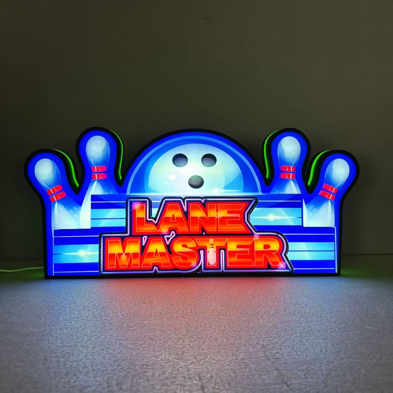 Lane Master Topper 3D Pinted Lightbox for Bowling Arcade Game Machine, Bowling Arcade Game machine Topper