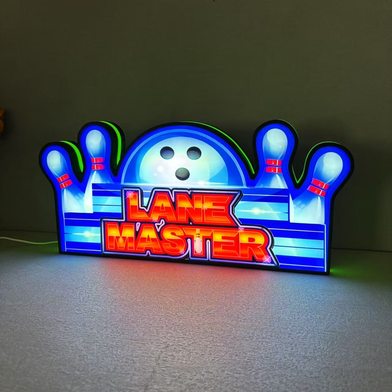 Lane Master Topper 3D Pinted Lightbox for Bowling Arcade Game Machine, Bowling Arcade Game machine Topper